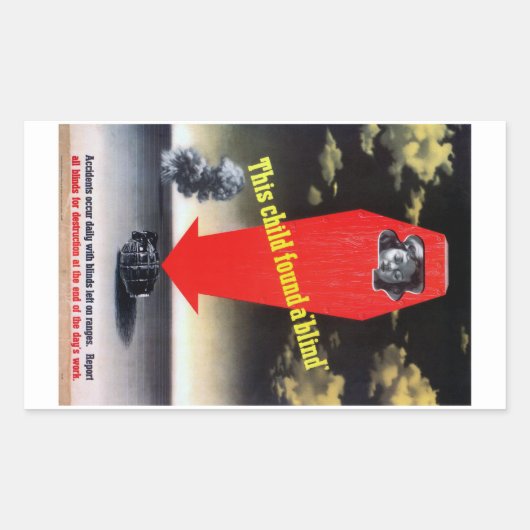 Dieses Kind fand eine Blinde Rechteckiger Aufkleber (Vorderseite)