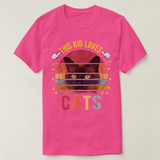 Dieses Kind Lieben Katzen und Mädchen Katzen Gesch T-Shirt (Design vorne)