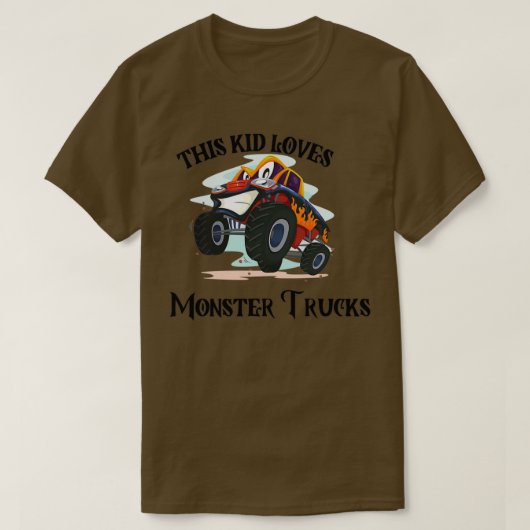 Dieses Kind Lieben Monster LKWs Adorable Geschenk T-Shirt (Design vorne)