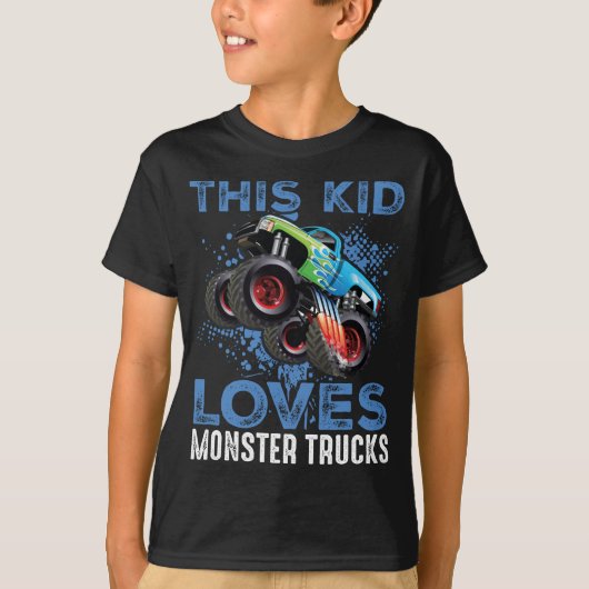 Dieses Kind Lieben Monster Trucks T-Shirt (Vorderseite)