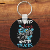Dieses Kind Lieben Monster Trucks T-Shirt Schlüsselanhänger (Vorderseite)
