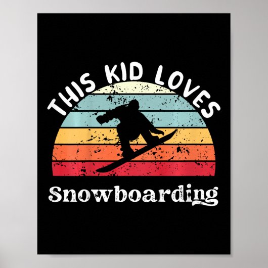 Dieses Kind Lieben Snowboarden Boys Girls Poster (Vorne)