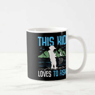 Dieses Kind liebt es zu angeln I Angeln Kaffeetasse
