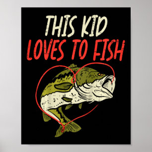 Dieses Kind liebt es zu fischen B Anglerfamilie pa Poster