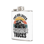 Dieses Kind liebt Monstertrucks Flachmann (Links)