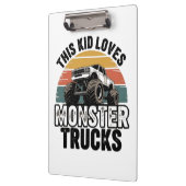 Dieses Kind liebt Monstertrucks Klemmbrett (Links)