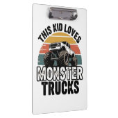 Dieses Kind liebt Monstertrucks Klemmbrett (Rechts)