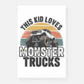 Dieses Kind liebt Monstertrucks Post-it Klebezettel (Vorderseite)