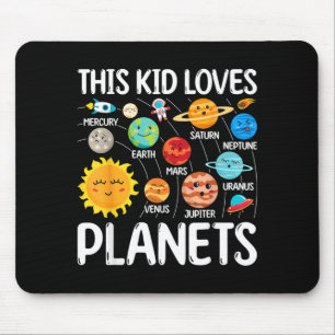 Dieses Kind liebt Planeten Sonnensystem Sternensys Mousepad