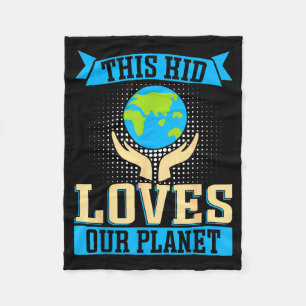 Dieses Kind liebt unseren Planeten Fleecedecke