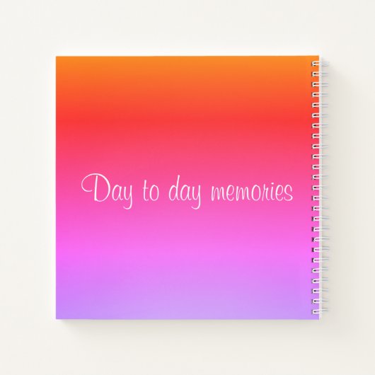 Dieses kleine Diary Rainbow-Notebook personalisier Notizblock (Rückseite)