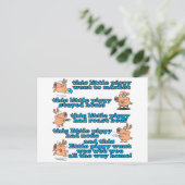 dieses kleine Kinderzimmer Rhyme Cartoon Postkarte (Stehend Vorderseite)