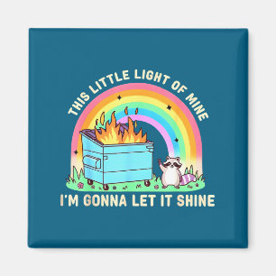 Dieses kleine Licht des Waschbären-Müllcontainer-F Magnet