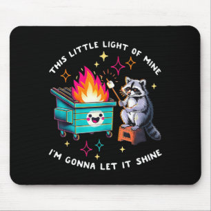 Dieses kleine Licht des Waschbären-Müllcontainer-F Mousepad