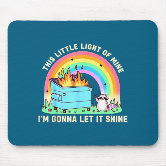 Dieses kleine Licht des Waschbären-Müllcontainer-F Mousepad (Vorne)