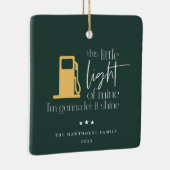 Dieses kleine Licht Funny Gas Weihnachten Keramikornament (Rechts)