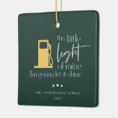 Dieses kleine Licht Funny Gas Weihnachten Keramikornament (Links)