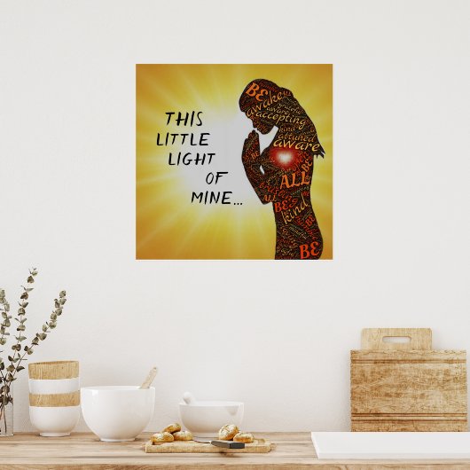 Dieses kleine Licht meiner Christlichen Word Art Poster (Küche)