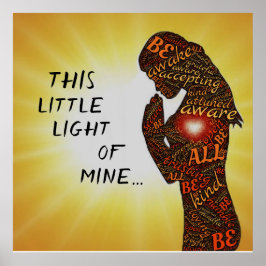 Dieses kleine Licht meiner Christlichen Word Art Poster