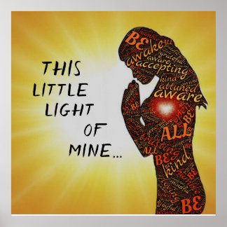 Dieses kleine Licht meiner Christlichen Word Art Poster