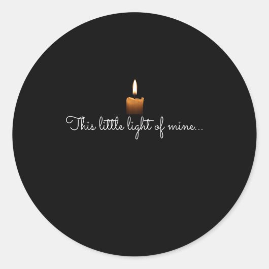 Dieses kleine Licht meines Christlichen Glaubens a Runder Aufkleber (Vorderseite)