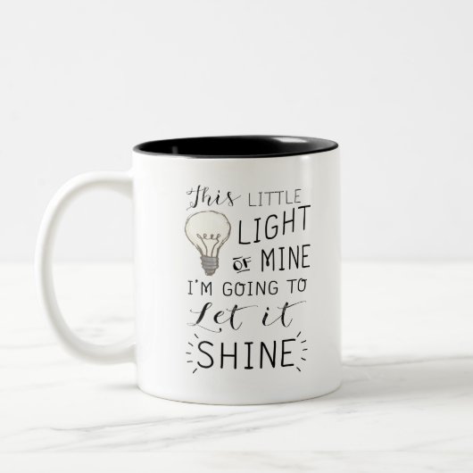dieses kleine Licht meines Liedes Zweifarbige Tasse (Links)