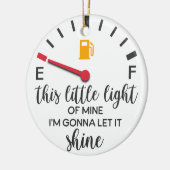 Dieses kleine Licht meines sonnigen Weihnachts Keramik Ornament (Links)