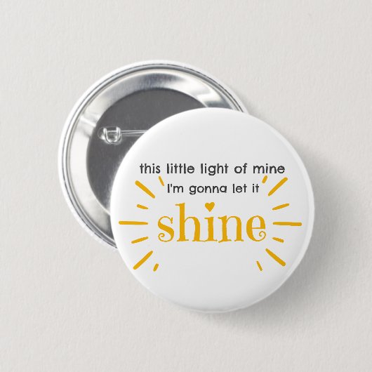 Dieses kleine Licht von mir Matthew 5:16 Button (Vorne & Hinten)