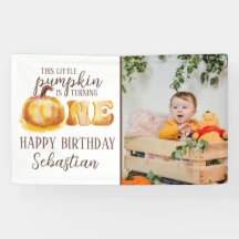 Dieses kleine Pumpkin Foto 1. Geburtstag Party