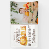 Dieses kleine Pumpkin Foto 1. Geburtstag Party Banner (Vertikal)