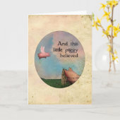 Dieses kleine Schweine glaubt Karte (Gelbe Blume)