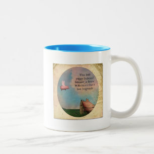 Dieses kleine Schweine glaubt Zweifarbige Tasse