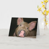 Dieses kleine Schweine sagt "Get well" Karte (Gelbe Blume)
