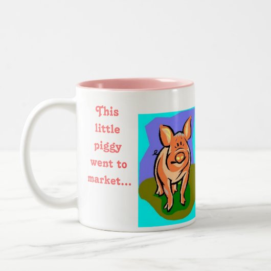 Dieses kleine Schweine/Speck Frühstück Tasse (Links)