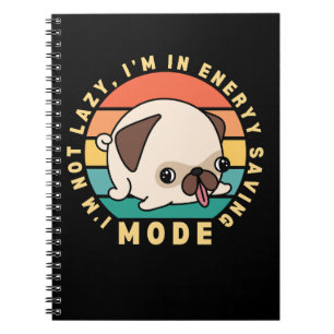 Dieses komische Design zeigt einen niedlichen Mops Notizblock