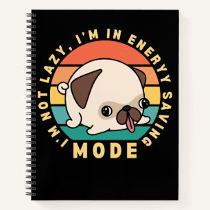 Dieses komische Design zeigt einen niedlichen Mops Notizblock