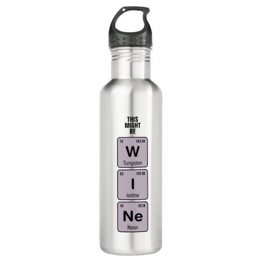 Dieses könnte Wein-Elemente sein Edelstahlflasche (Vorderseite)