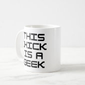 Dieses Küken ist ein Geek Kaffeetasse (Vorderseite Links)
