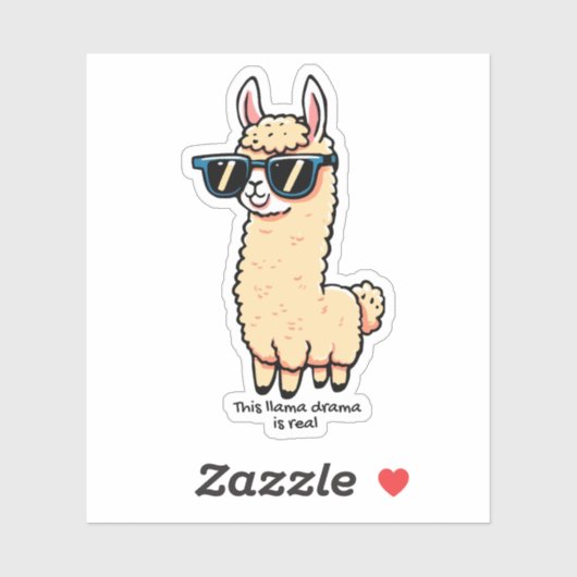 Dieses Lama-Drama ist eine wirklich sonderbare Pos Aufkleber (Blatt)