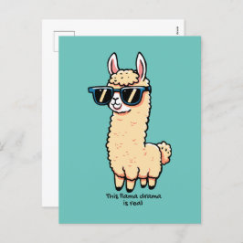 Dieses Lama-Drama ist eine wirklich sonderbare Pos Feiertagspostkarte