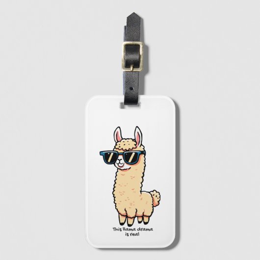 Dieses Lama-Drama ist eine wirklich sonderbare Pos Gepäckanhänger (Vorderseite Vertikal)