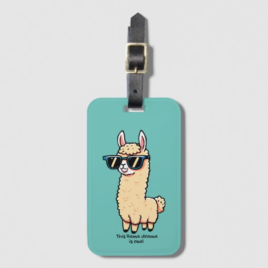 Dieses Lama-Drama ist eine wirklich sonderbare Pos Gepäckanhänger (Vorderseite Vertikal)