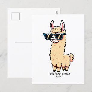 Dieses Lama-Drama ist eine wirklich sonderbare Pos Postkarte