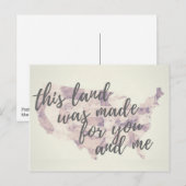 Dieses Land Patriotic Protest Postkarte (Vorne/Hinten)