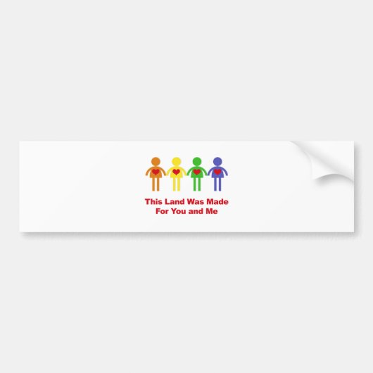 Dieses Land wurde für dich und mich geschaffen Autoaufkleber (Vorne)