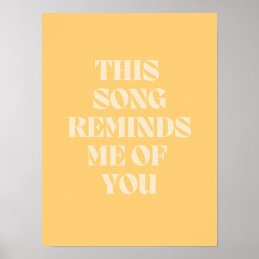 Dieses Lied erinnert mich an dich Poster (Vorne)