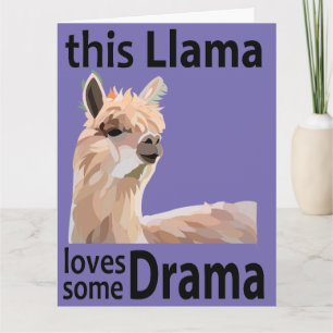 Dieses Llama liebt ein bisschen Drama Lustiges Lla Karte