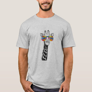 Dieses lustige Grafikdesign zeigt Giraffen mit Co T-Shirt