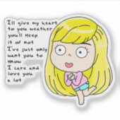 Dieses Mädchen Aufkleber (Vorderseite)