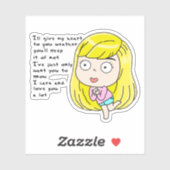 Dieses Mädchen Aufkleber (Blatt)